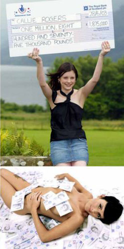 Callie Rogers youngest uk lottery winner